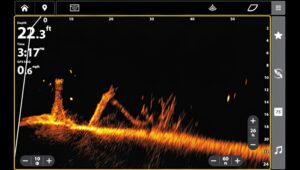 Humminbird MEGA Live 2. Vizualizacija realiame laike