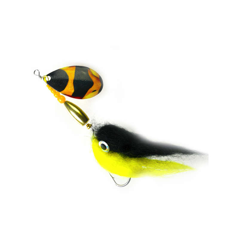 Iron Wolf Finebait spinner. Red Zebra