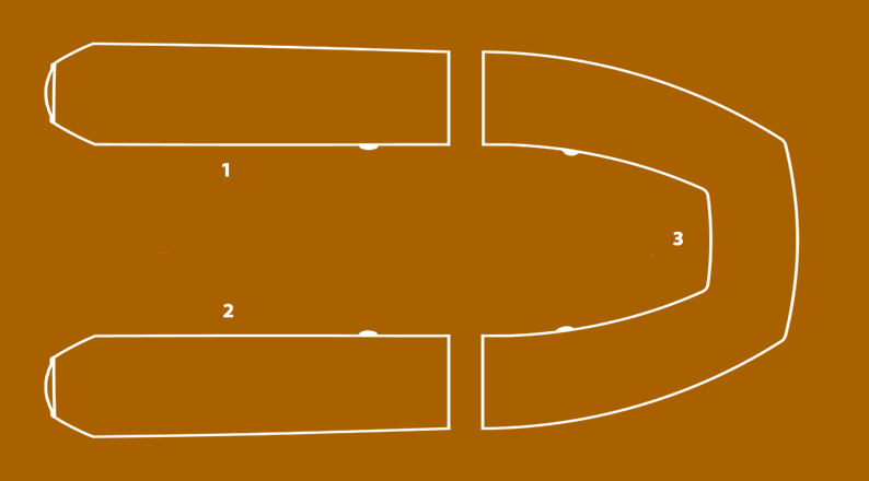 Kolibri KM-300XL. Kamerų pūtimo schema