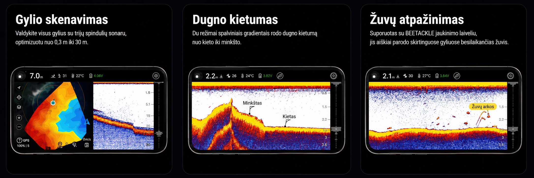Beetackle Urban Camo (BT7) dugno skenavimas.