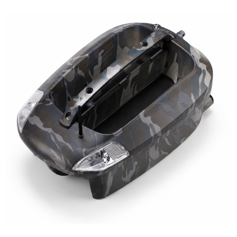 BEETACKLE Bait Boat Icon Edition (Urban Camo). Is priekio ir sonu